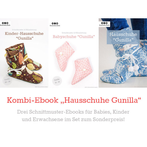 Ebook -  "Kombi Ebook Gunilla" Hausschuhe
